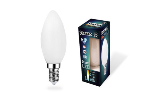 BOMBILLA LED 4 FILAMENTOS VELA E14 BRIXO 6W 6500K 806L  801447 / 801211