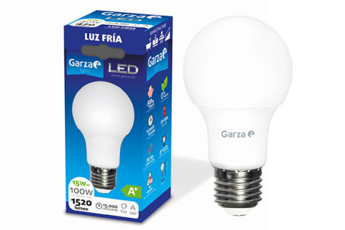 BOMBILLA LED GARZA ESTANDAR E27 6500K 15W