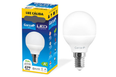BOMBILLA LED GARZA ESFERICA E14 3000K 6W