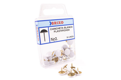 BOX CHINCHETA Nº2 PLASTIFICADA BRIXO (35 PCS.) BLANCA  9850