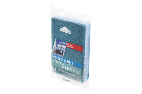 ESTROPAJO AZUL CON ESPONJA 145014