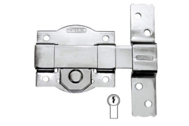 CERROJO INTERFER 30 CROMADO LLAVE U IZQUIERDA