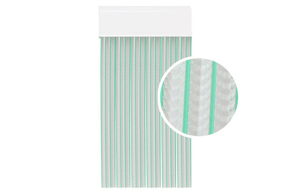 CORTINA PUERTA CRISTAL VERDE  210X90 CMS.