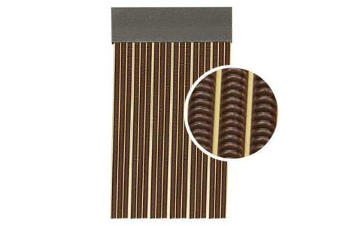 CORTINA PUERTA CRISTAL OPACA MARRON  210X120 CMS.