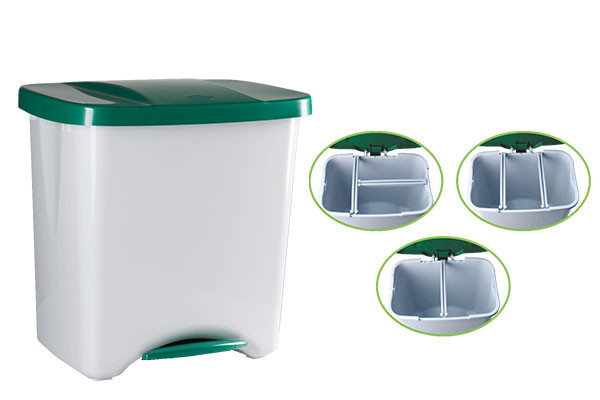 CUBO BASURA PEDAL ECOLOGICO TRILLA 24160 50 LTS.