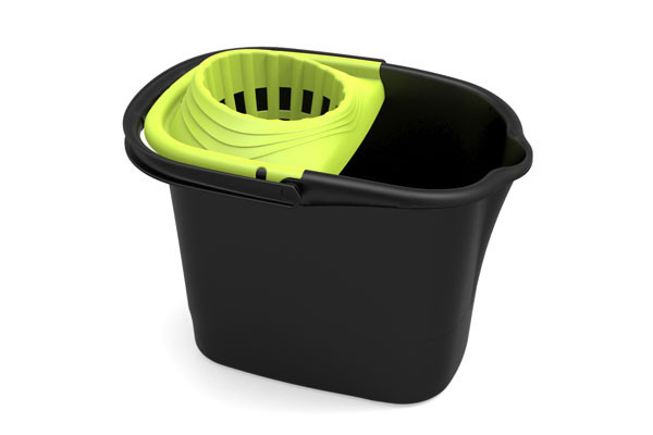 CUBO C/ESCURRIDOR NATURE 15L RECT.6215RL NEGRO/PISTACHO 15 LTS.  126426