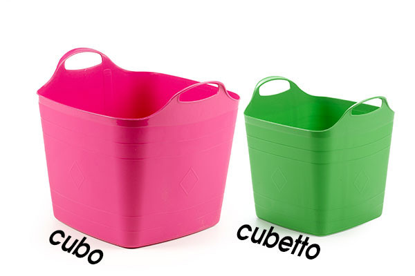 CAPAZO COLORES CUADRADO CUBO FLEXIBLE 25 LTS 35X35