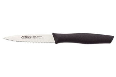 SERIE ARCOS: CUCHILLO PATATERO 100MM C/SIERRA 188610 M/NEGRO ARCOS