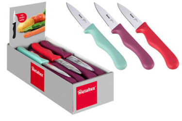 CUCHILLO VERDURAS COLORES BASIC EN EXP.