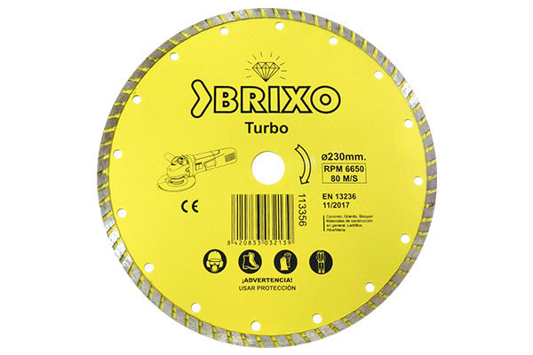 DISCO DIAMANTE TURBO AMARILLO BRIXO 230  113356