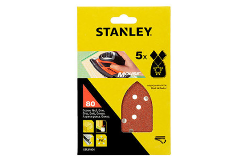 HOJAS DE LIJA MOUSE STA31004 5 HOJAS G80