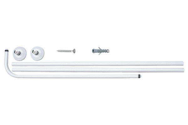 BARRA BAÑO CURVA BLISTER CHYC N-1 BLANCA (DE 80 A 1.22 CM)