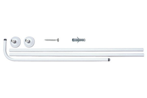 BARRA BAÑO CURVA BLISTER CHYC N-1 BLANCA (DE 80 A 1.22 CM)