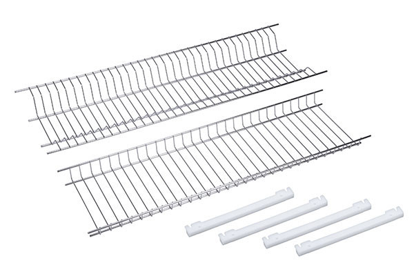 JGO. ESCURRIDORES ARMARIO INOX CON REGLETAS PARA ARMARIOS DE 85 CM.