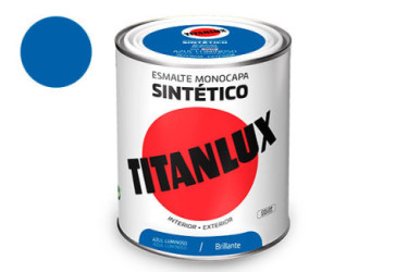 TITANLUX ESMALTE SINTETICO BRILLANTE 0,75L AZUL LUMINOSO 0539