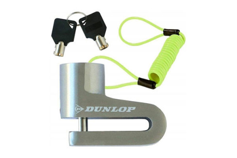 CANDADO DISCO MOTO CON CABLE DUNLOP 07560