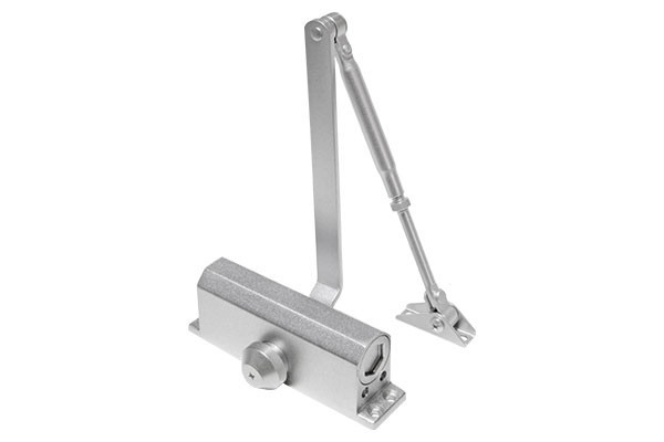 CIERRAPUERTAS BRIXO CON RETENEDOR PLATA  800385