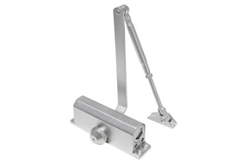 CIERRAPUERTAS BRIXO CON RETENEDOR PLATA  800385