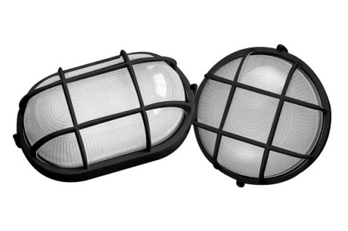 PLAFON C/REJILLA OVAL NEGRO  165216