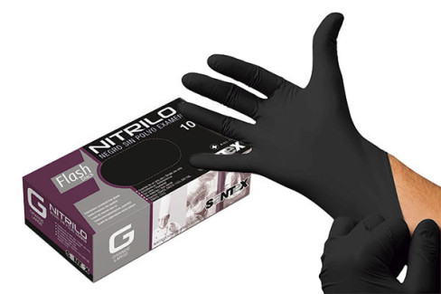 GUANTE NITRILO EXTREME LITE NEGRO (C/100 UDS) 5GRS. TALLA 8-9 L