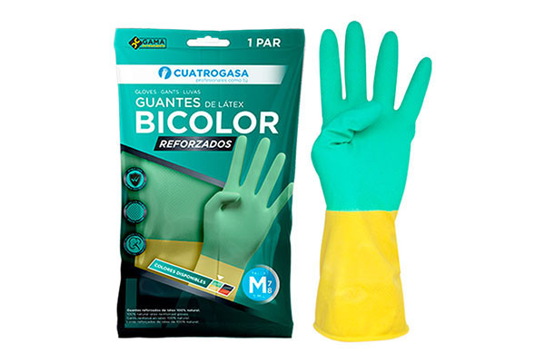 GUANTE LATEX BICOLOR 9 T/ XL  116875