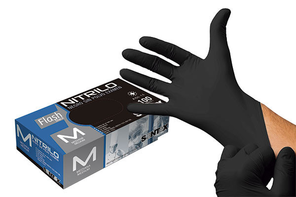 GUANTE NITRILO EXTREME LITE NEGRO (C/100 UDS) 5GRS. TALLA 7-8 M