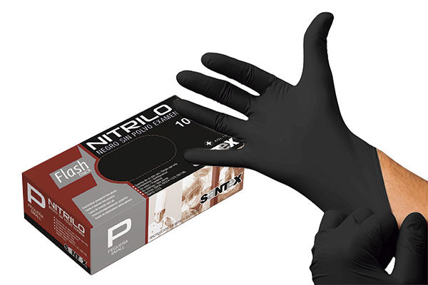 GUANTE NITRILO EXTREME LITE NEGRO (C/100 UDS) 5GRS. TALLA 6-7 S