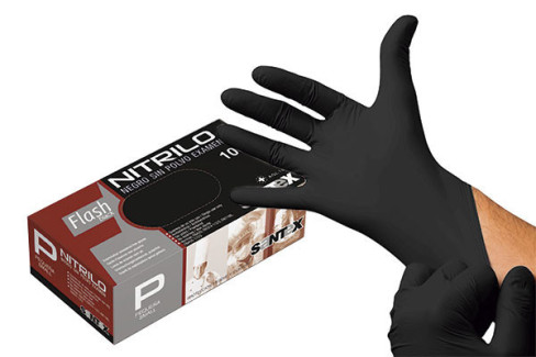 GUANTE NITRILO EXTREME LITE NEGRO (C/100 UDS) 5GRS. TALLA 6-7 S