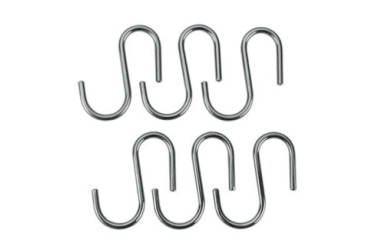 BARRA COCINA CROMADA LONARDO: JGO. 6 GANCHOS  350342