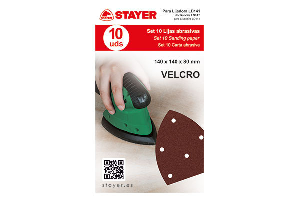 LIJA VELCRO LD 141 (SET 10U) STAYER 140X140X80