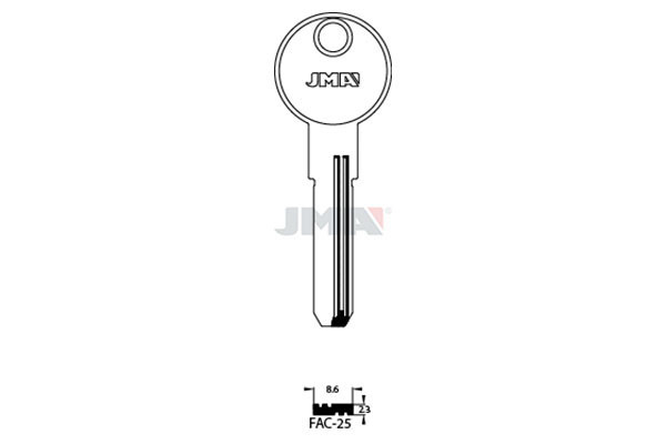 LLAVE DE LATON (SEGURIDAD) FAC-25