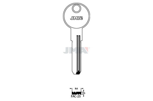 LLAVE DE LATON (SEGURIDAD) FAC-25