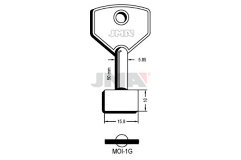 LLAVE DE GORJA (LATON) MOI-1G  122554