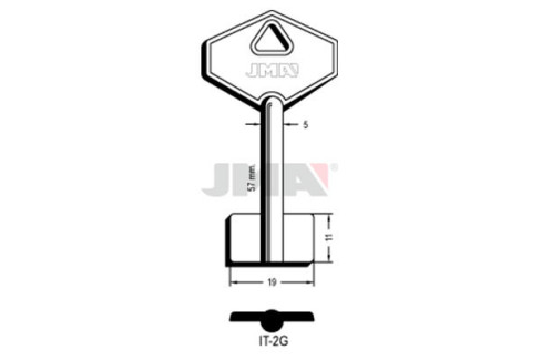 LLAVE DE GORJA (LATON) IT-2G  122523