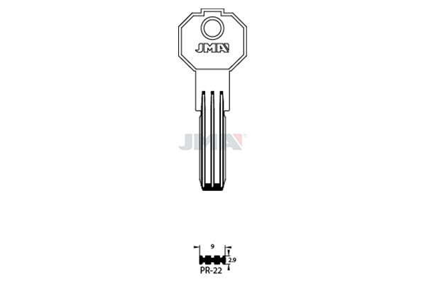 LLAVE DE LATON (SEGURIDAD) PR-22