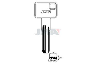 LLAVE DE LATON (SEGURIDAD) LIN-26D
