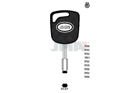 LLAVE DE TRANSPONDER: LLAVIN TP00FO-6.P ALPACA SEG.