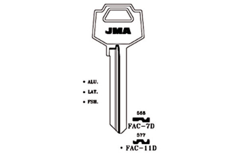 LLAVE DE ALUMINIO FAC-11D  121641