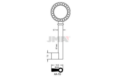 LLAVE DE ARMARIO (LATON) AA-1G