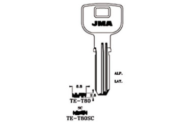 LLAVE DE ALPACA (SEGURIDAD) TE-T80SC
