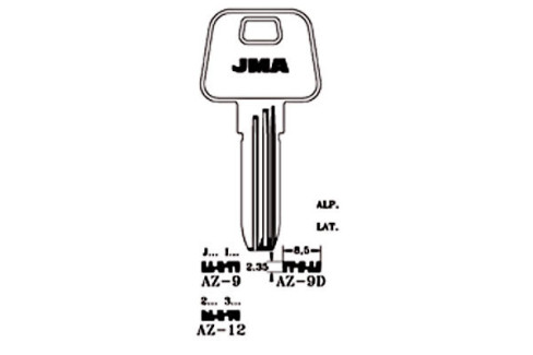 LLAVE DE ALPACA (SEGURIDAD) AZ-12