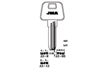LLAVE DE ALPACA (SEGURIDAD) AZ-9  121393