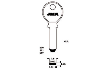 LLAVE DE ALPACA (SEGURIDAD) KE-3