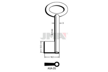 LLAVE DE GORJA (LATON) AGA-2G