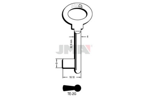 LLAVE DE GORJA (LATON) TE-2G