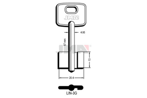 LLAVE DE GORJA (LATON) LIN-3G