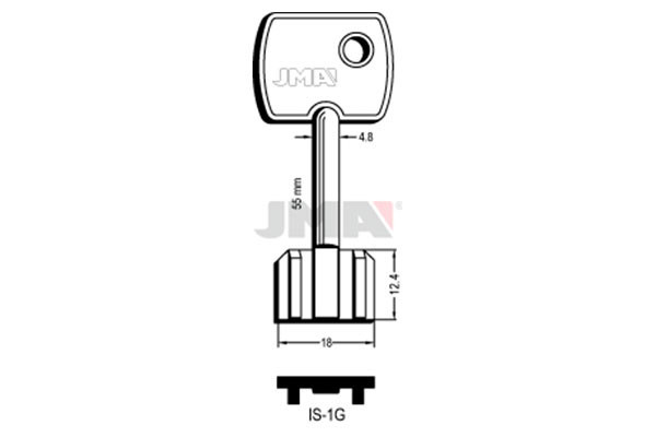 LLAVE DE GORJA (LATON) IS-1G  122518