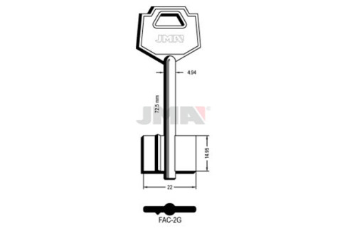 LLAVE DE GORJA (LATON) FAC-2G  122496