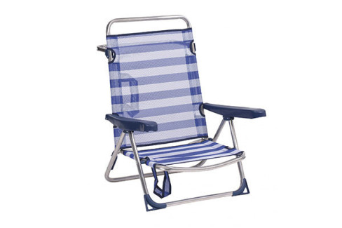 SILLA PLAYA 5 POSC. 607ALF ALUMINIO ALCO RAYAS